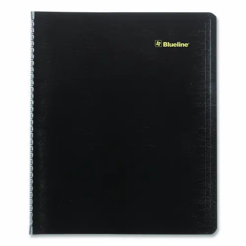 Blueline® Plan and Link Monthly Planner, 16-Month, 11" x 9.06", Black Cover, September 2024 - December 2025