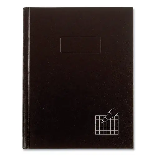 Blueline® Professional Quad Notebook, Quadrille Rule (4 sq/in), Black Cover, 96 Sheets, 9.25" x 7.25"