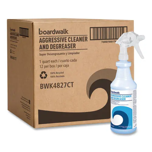 Boardwalk® Aggressive Cleaner and Degreaser, Lemon Scent, 32 oz Bottle