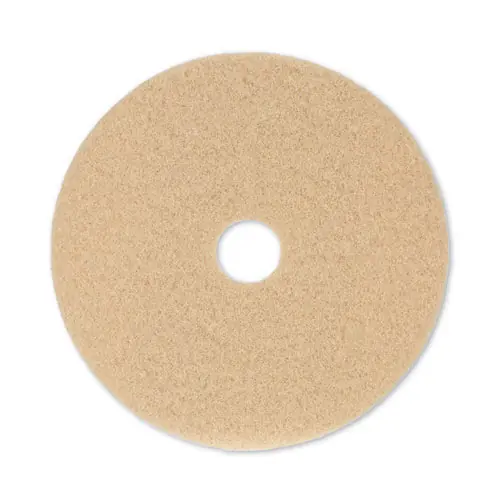 Boardwalk® Burnishing Floor Pads, 20" Diameter, Tan, 5/Carton