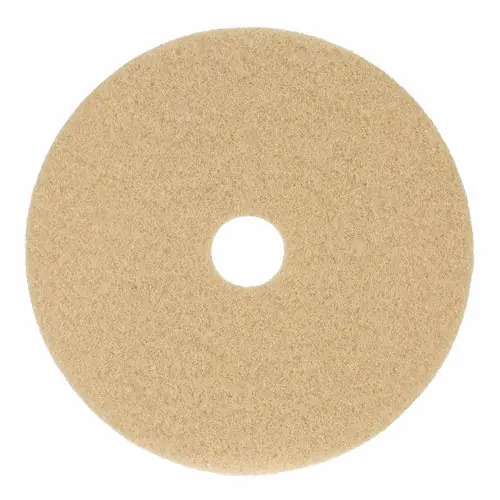 Boardwalk® Burnishing Floor Pads, 27" Diameter, Tan, 5/Carton
