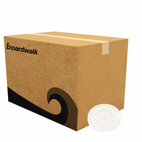 Boardwalk® Crystal-Clear Cold Cup Straw-Slot Lids, Plastic, Clear, 1,000/Carton