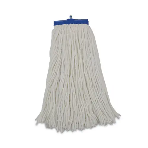 Boardwalk® Cut-End Lie-Flat Mop Head, Rayon, 16oz, White, 12/Carton