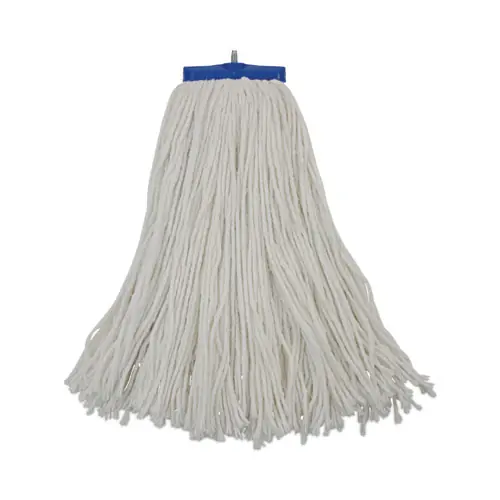 Boardwalk® Cut-End Lie-Flat Wet Mop Head, Rayon, 16oz, White