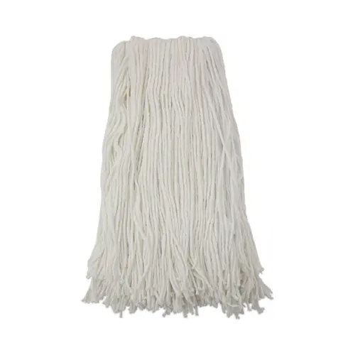 Boardwalk® Cut-End Wet Mop Head, Rayon, No. 32, White