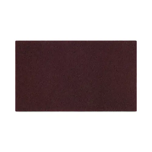 Boardwalk® Deep Scrub Pads, Maroon, 10/Carton