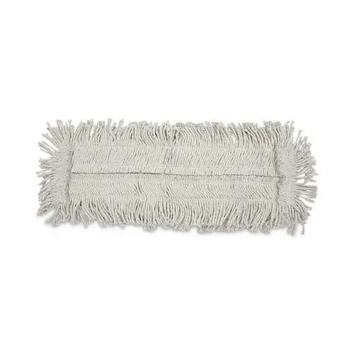 Boardwalk® Disposable Cut End Dust Mop Head, Cotton/Synthetic, 24" x 5", White