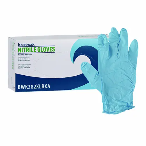 Boardwalk® Disposable Examination Nitrile Gloves, X-Large, Blue, 5 mil, 100/Box