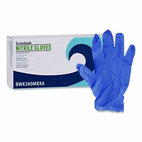 Boardwalk® Disposable General-Purpose Nitrile Gloves, Medium, Blue, 4 mil, 1,000/Carton