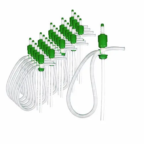 Boardwalk® Drum Pump, 5 gpm, Plastic, 46" Tall, Clear, 25/Carton