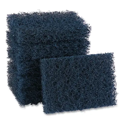 Boardwalk® Extra Heavy-Duty Scouring Pad, Dark Blue, 20/Carton