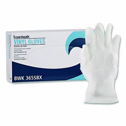 Boardwalk® General Purpose Vinyl Gloves, Powder/Latex-Free, 2.6 mil, Small, Clear, 100/Box