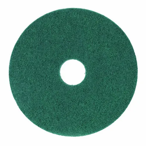 Boardwalk® Heavy-Duty Scrubbing Floor Pads, 13" Diameter, Green, 5/Carton