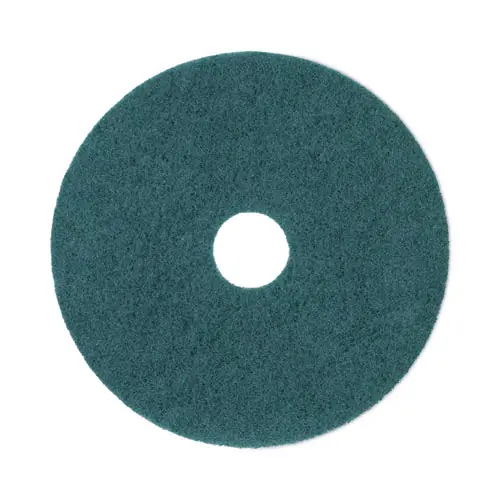 Boardwalk® Heavy-Duty Scrubbing Floor Pads, 17" Diameter, Green, 5/Carton
