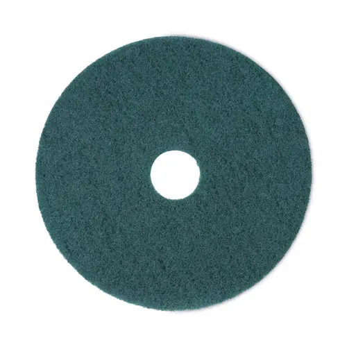 Boardwalk® Heavy-Duty Scrubbing Floor Pads, 18" Diameter, Green, 5/Carton