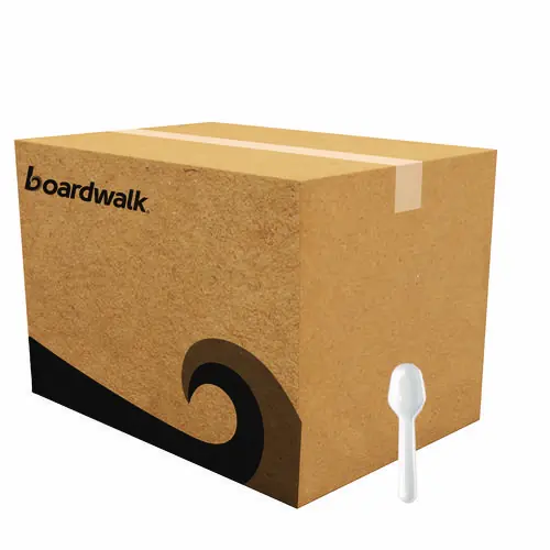 Boardwalk® Heavyweight Polypropylene Tasting Spoon, White, 3000/Carton