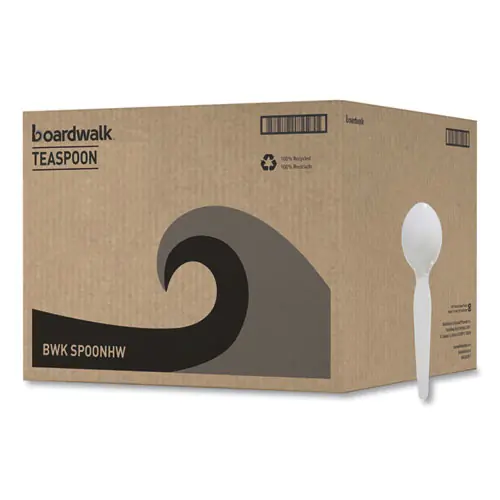 Boardwalk® Heavyweight Polystyrene Cutlery, Spoon, White, 1,000/Carton