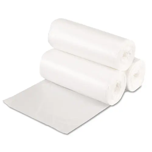 Boardwalk® High-Density Can Liners, 16 gal, 7 mic, 24" x 31", Natural, Perforated Roll