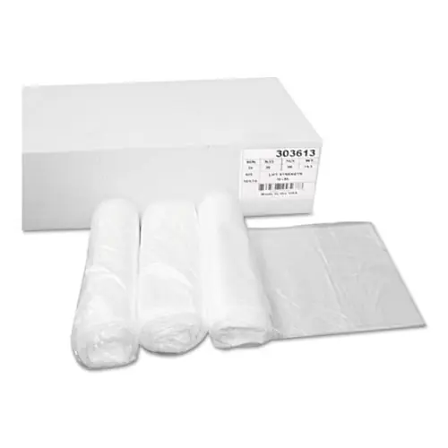 Boardwalk® High-Density Can Liners, 30 Gal, 10 Mic, Natural, 25 Bags/Roll, 20 Rolls/Carton