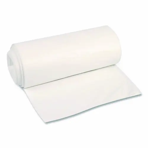 Boardwalk® High-Density Can Liners, 45 gal, 12 mic, 40 x 48, Natural, Perforated Roll, 250/Carton