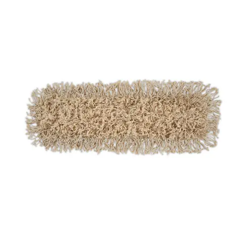 Boardwalk® Industrial Dust Mop Head, Hygrade Cotton, White, 24" x 5"