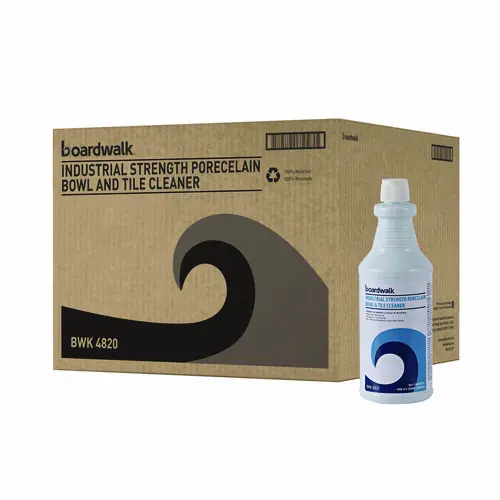 Boardwalk® Industrial Strength RTU Porcelain Bowl and Tile Cleaner, Floral Scent, 32 oz Bottle, 12/Carton