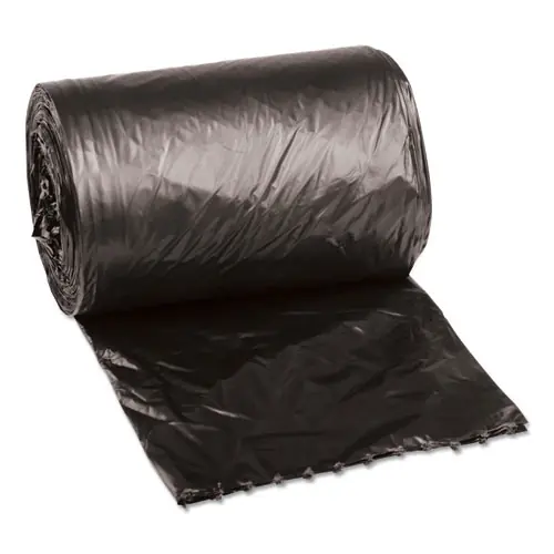 Boardwalk® Low-Density Waste Can Liners, 4 gal, Black, Perforated Roll, 50 Bags/Roll, 20 Rolls/Carton