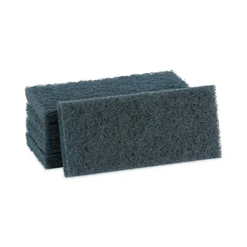 Boardwalk® Medium-Duty Scouring Pad, Blue, 20/Carton
