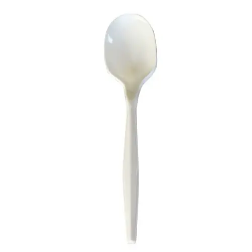 Boardwalk® Mediumweight Polypropylene Soup Spoons, White, 4.86", 1,000/Carton
