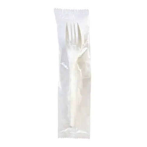 Boardwalk® Mediumweight Wrapped Polypropylene Cutlery, Fork, 5.51", Plastic, White, 1,000/Carton
