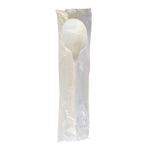 Boardwalk® Mediumweight Wrapped Polypropylene Soup Spoons, White, 4.86", 1,000/Carton
