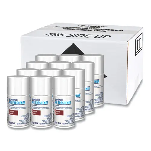 Boardwalk® Metered Air Freshener Refill, Cinnamon Sunset Scent, 7 oz Aerosol Spray, 12/Carton
