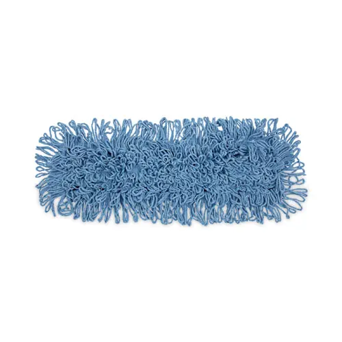 Boardwalk® Mop Head, Dust, Looped-End, Cotton/Synthetic Blend, 24" x 5", Blue