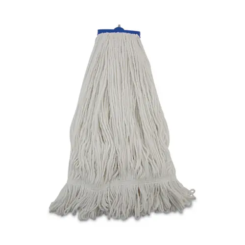 Boardwalk® Mop Head, Lie-Flat Head, Rayon Fiber, 24oz, White, 12/Carton
