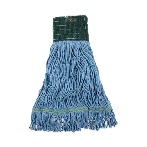 Boardwalk® Mop Head, Premium Standard Head, Cotton/Rayon Fiber, Medium, Blue, 12/Carton