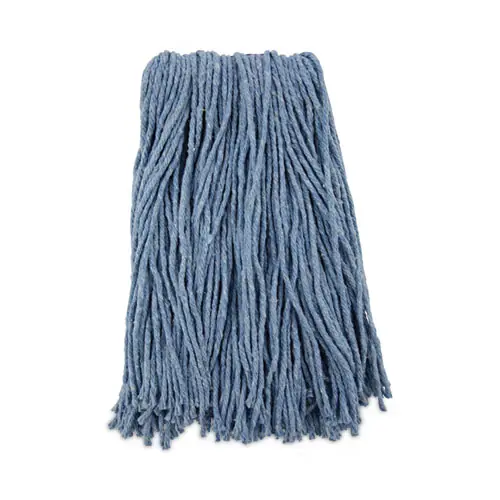 Boardwalk® Mop Head, Standard Head, Cotton/Synthetic Fiber, Cut-End, #16, Blue