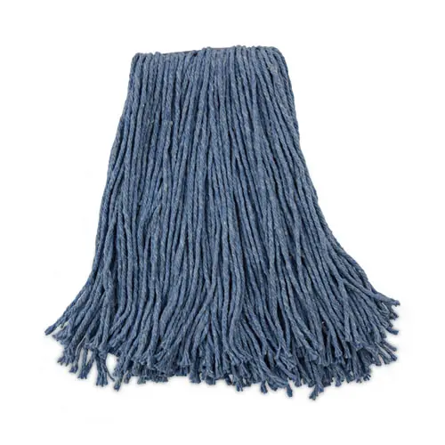 Boardwalk® Mop Head, Cotton/Synthetic Fiber, Cut-End, #20, Blue, 12/Carton