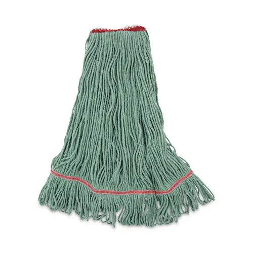 Boardwalk® Narrowband Looped-End Mop Head, Premium Standard Head, Cotton/Rayon Fiber, Large, Green