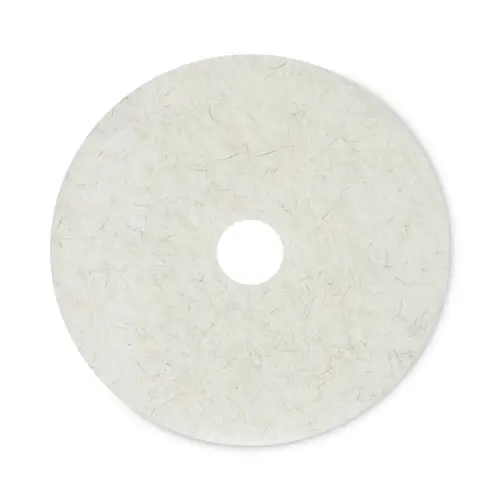 Boardwalk® Natural Burnishing Floor Pads, White, 5/Carton