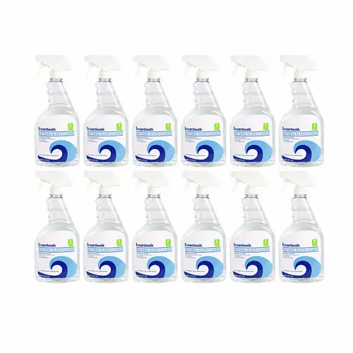 Boardwalk® Natural Glass Cleaner, Unscented, 32 oz Trigger Spray Bottle (12/Carton)