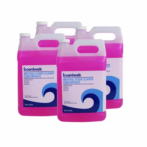 Boardwalk® Neutral Floor Cleaner Concentrate, Lemon Scent, 1 gal Bottle, 4/Carton