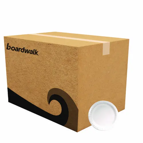 Boardwalk® Paper Dinnerware, Plate, 6" dia, White, 1,000/Carton
