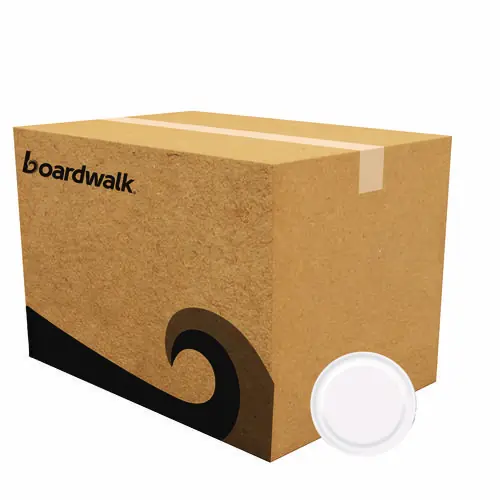 Boardwalk® Paper Dinnerware, Plate, 9" dia, White, 1,000/Carton