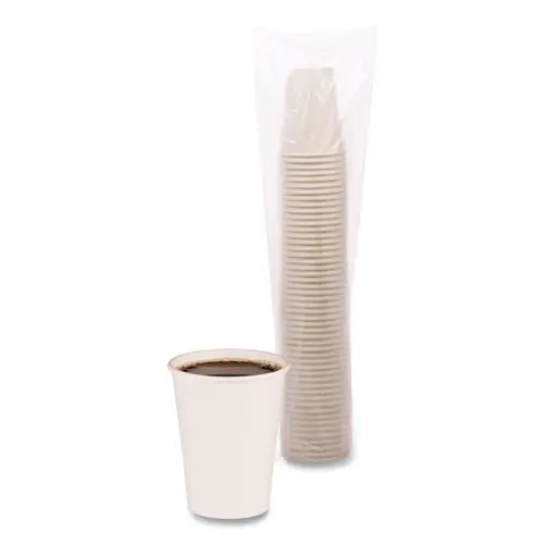 Boardwalk® Paper Hot Cups, 12 oz, White, 50/Sleeve, 20 Sleeves/Carton