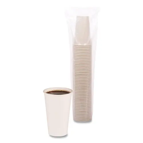 Boardwalk® Paper Hot Cups, 16 oz, White, 50/Sleeve, 20 Sleeves/Carton