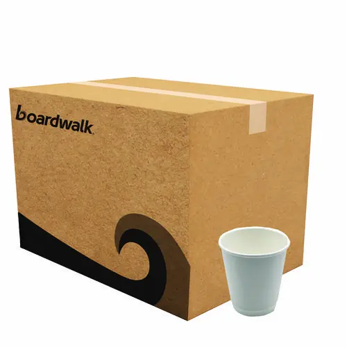 Boardwalk® Paper Hot Cups, Double-Walled, 10 oz, White, 500/Carton