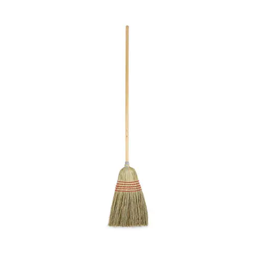 Boardwalk® Parlor Broom, Yucca/Corn Fiber Bristles, 55.5" Overall Length, Natural