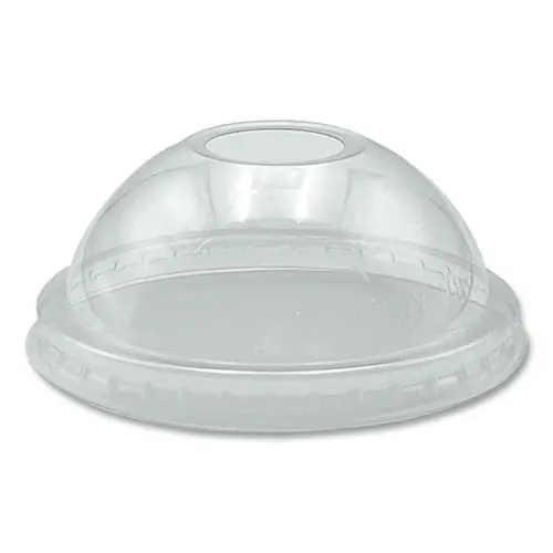 Boardwalk® PET Cold Cup Dome Lids, Fits 9 oz to 10 oz Cold Cups, Plastic, Clear, 100/Pack