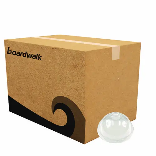 Boardwalk® PET Cold Cup Dome Lids, Fits 9 oz to 10 oz Cold Cups, Plastic, Clear, 1,000/Carton