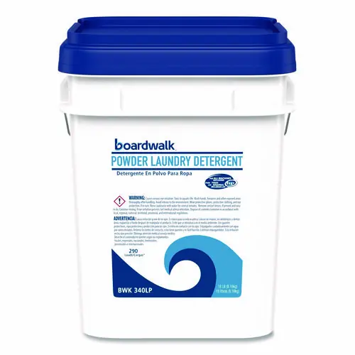 Boardwalk® Powder Laundry Detergent, Low Foam, Crisp Clean Scent, 18 lb Pail